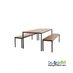 ست میز و نیمکت چوبی باغی