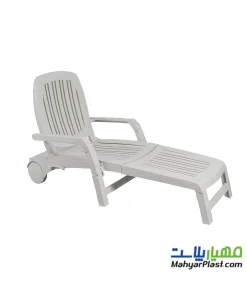 تخت پلاستیکی کنار استخری تاشو چرخ‌دار