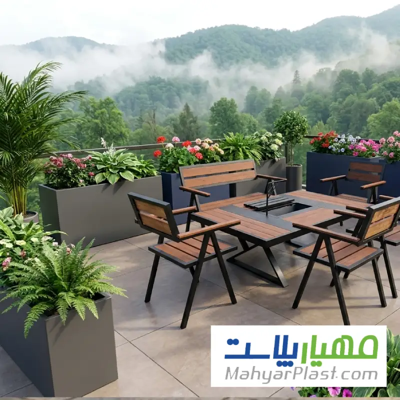 گلدان فلزی در گرگان